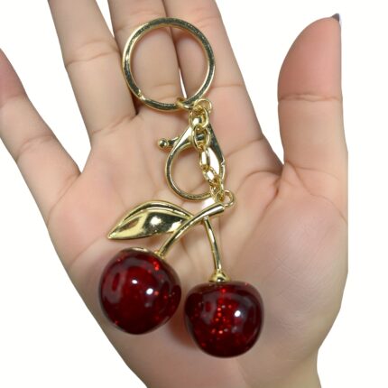 Golden Cherry Bag Charm