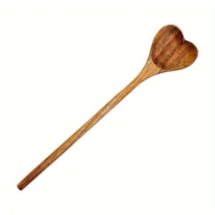 Acacia Wooden Heart Shaped Serving Spoon Set