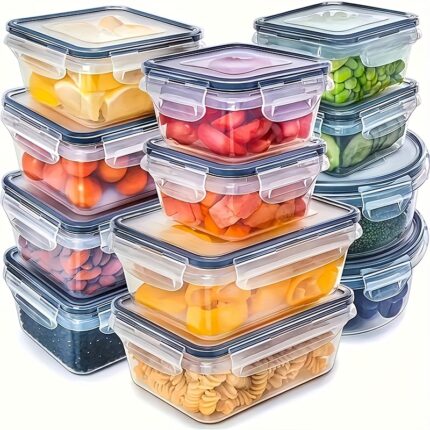 8pcs Multi-Size Transparent Food Storage Containers