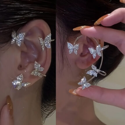 2PCS/Set Butterfly Earrings Ear